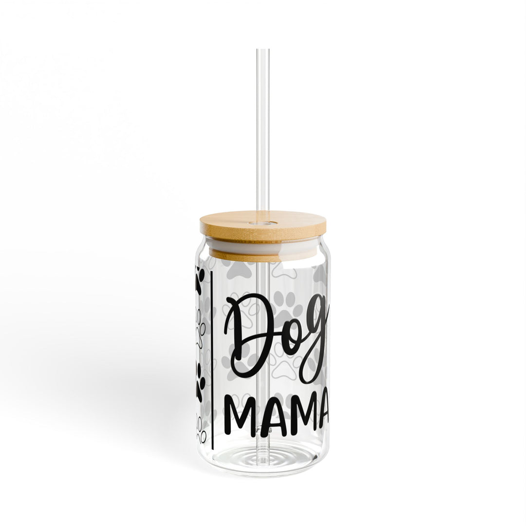 Dog Mama Cursive 16oz Sipper Glass - Designs by Mysh