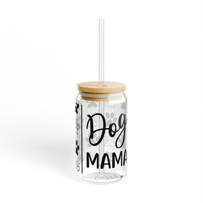 Dog Mama Cursive 16oz Sipper Glass