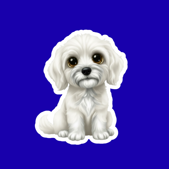 Goldendoodle Kawaii Vinyl Sticker – 3" Matte | Waterproof Dog Sticker - Designs by Mysh