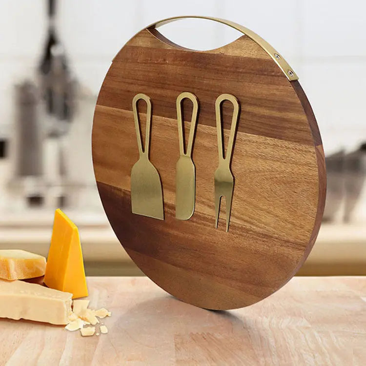 4-piece Cheese Knife And Cheese Board Set Designs by Mysh