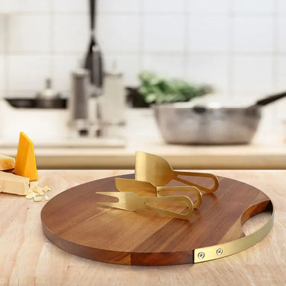 4-piece Cheese Knife And Cheese Board Set Designs by Mysh