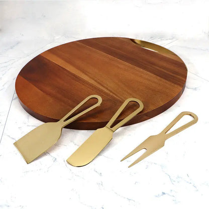 4-piece Cheese Knife And Cheese Board Set Designs by Mysh