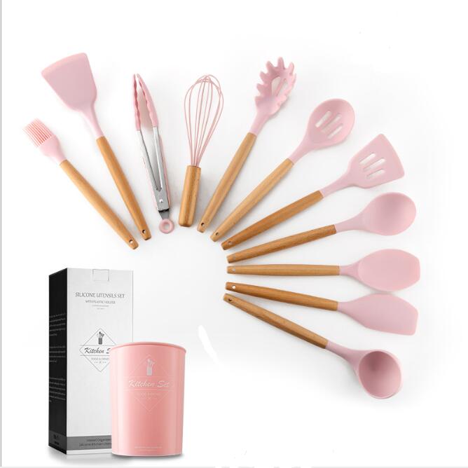 Silicone Kitchenware With Wooden Handle - Designs by Mysh