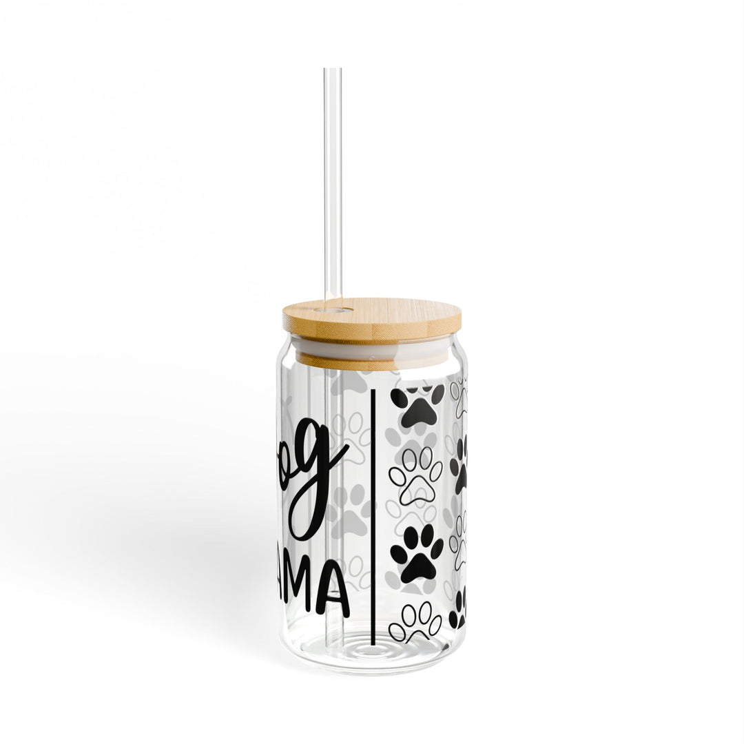 Dog Mama Cursive 16oz Sipper Glass - Designs by Mysh
