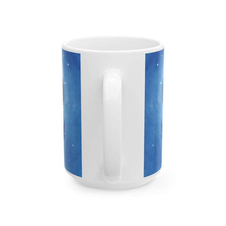 Blue Ethereal Mermaid Ceramic Mug – Ocean Lover Coffee Cup (15oz)