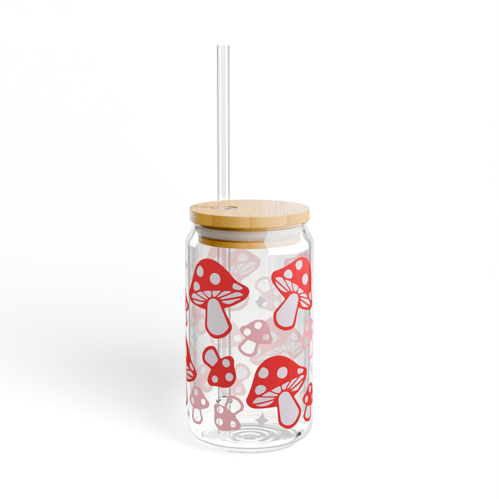 Mushroom Motiff 16oz Tumbler Glass - Designs by Mysh