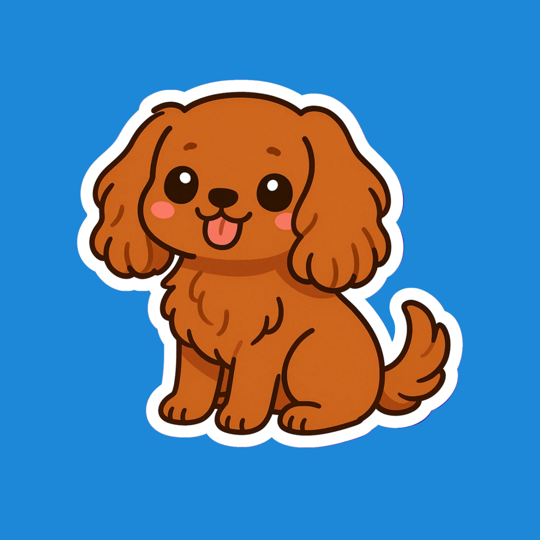 Cavalier King Charles Spaniel Ruby Kawaii Flexible Fridge Magnet – Designs by Mysh