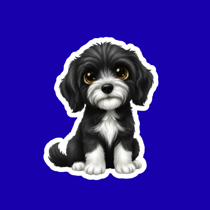 Goldendoodle Kawaii Vinyl Sticker – 3" Matte | Waterproof Dog Sticker - Designs by Mysh
