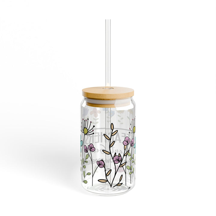 Teachers Plant Seeds Sipper Glass Tumbler - Designs by Mysh