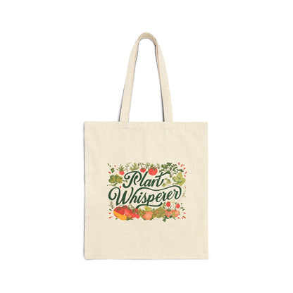 Plant Whisperer Cotton Canvas Tote Bag – Floral Garden Shopper Gift