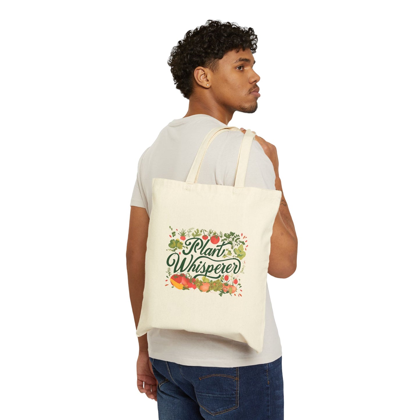 Plant Whisperer Cotton Canvas Tote Bag – Floral Garden Shopper Gift