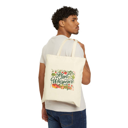 Plant Whisperer Cotton Canvas Tote Bag – Floral Garden Shopper Gift