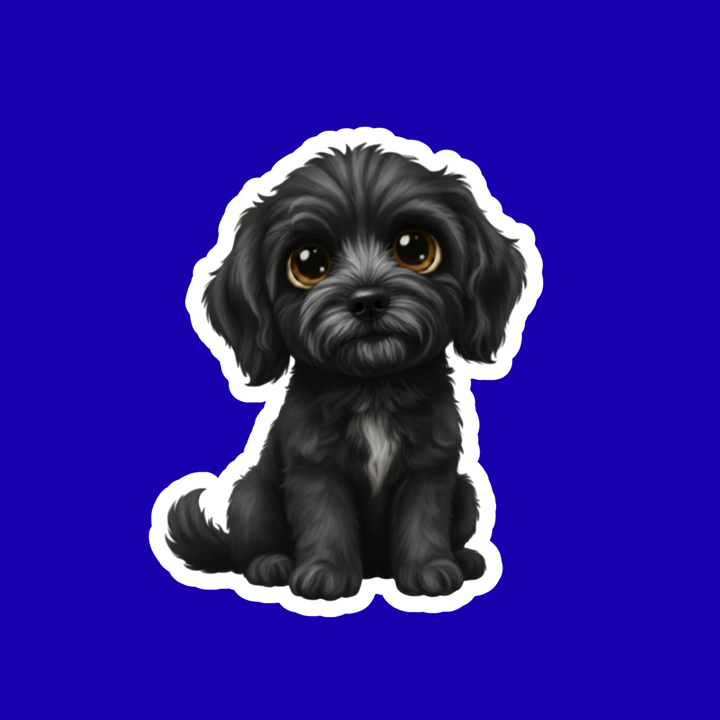 Goldendoodle Kawaii Vinyl Sticker – 3" Matte | Waterproof Dog Sticker - Designs by Mysh