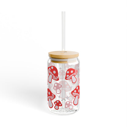 Mushroom Motiff 16oz Tumbler Glass