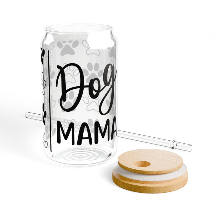 Dog Mama Cursive 16oz Sipper Glass - Designs by Mysh