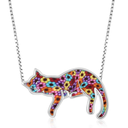 925 Sterling Silver Cat Necklace Designs by Mysh