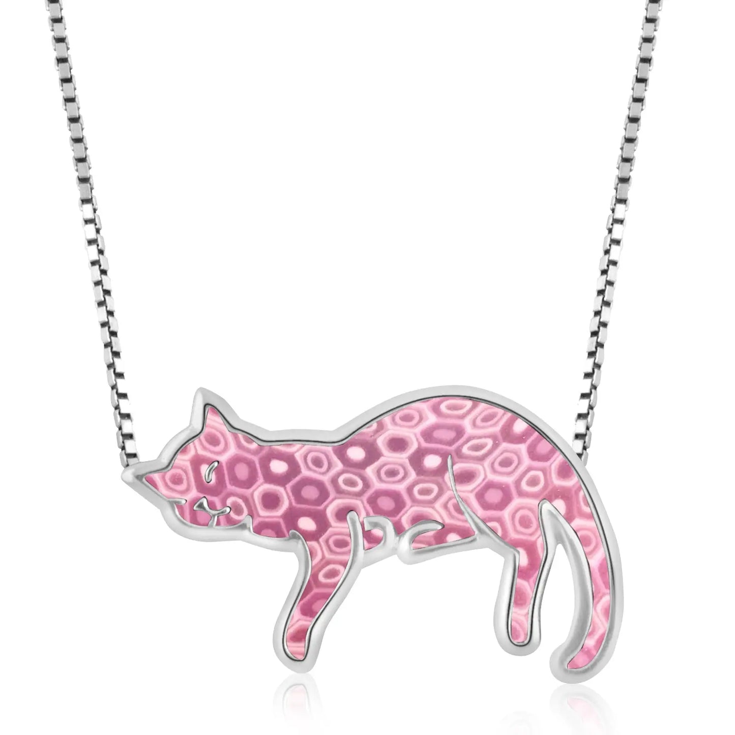 925 Sterling Silver Cat Necklace Designs by Mysh