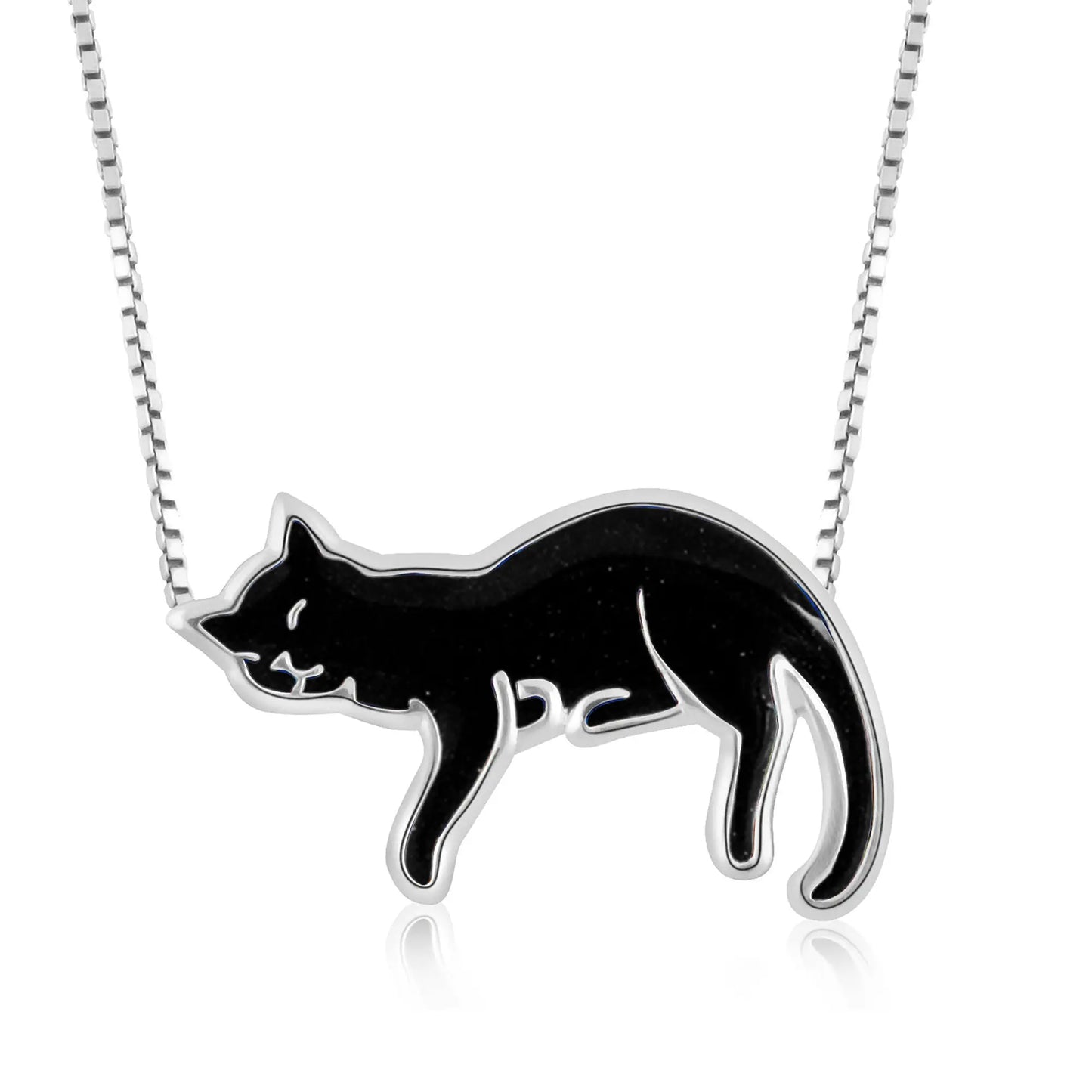 925 Sterling Silver Cat Necklace Designs by Mysh