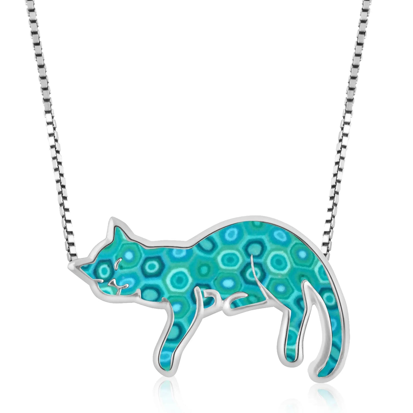 925 Sterling Silver Cat Necklace Designs by Mysh