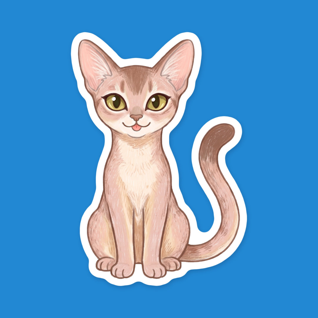 Abyssinian Fawn kawaii vinyl sticker – Designs by Mysh