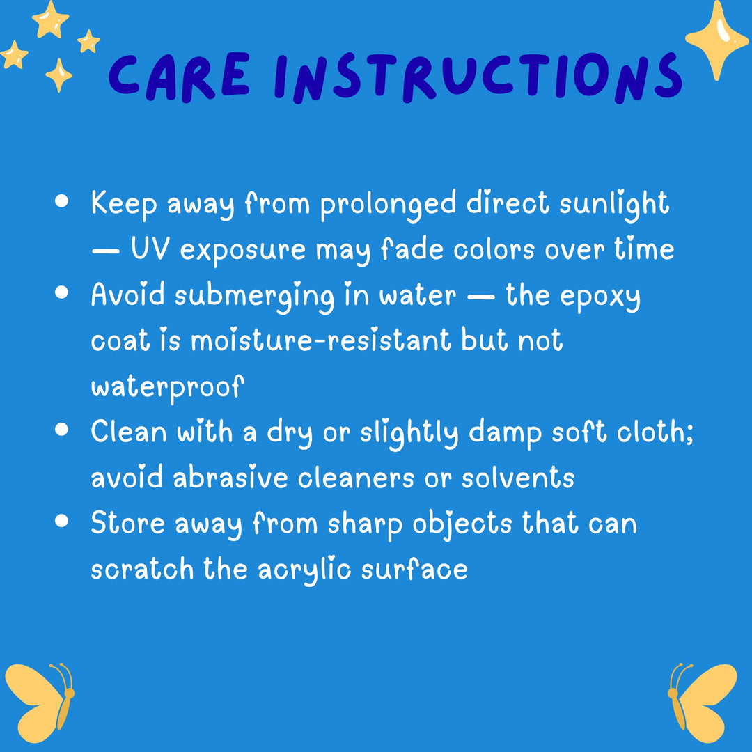 Acrylic Fridge Magnet Care Instructions - Designs by Mysh