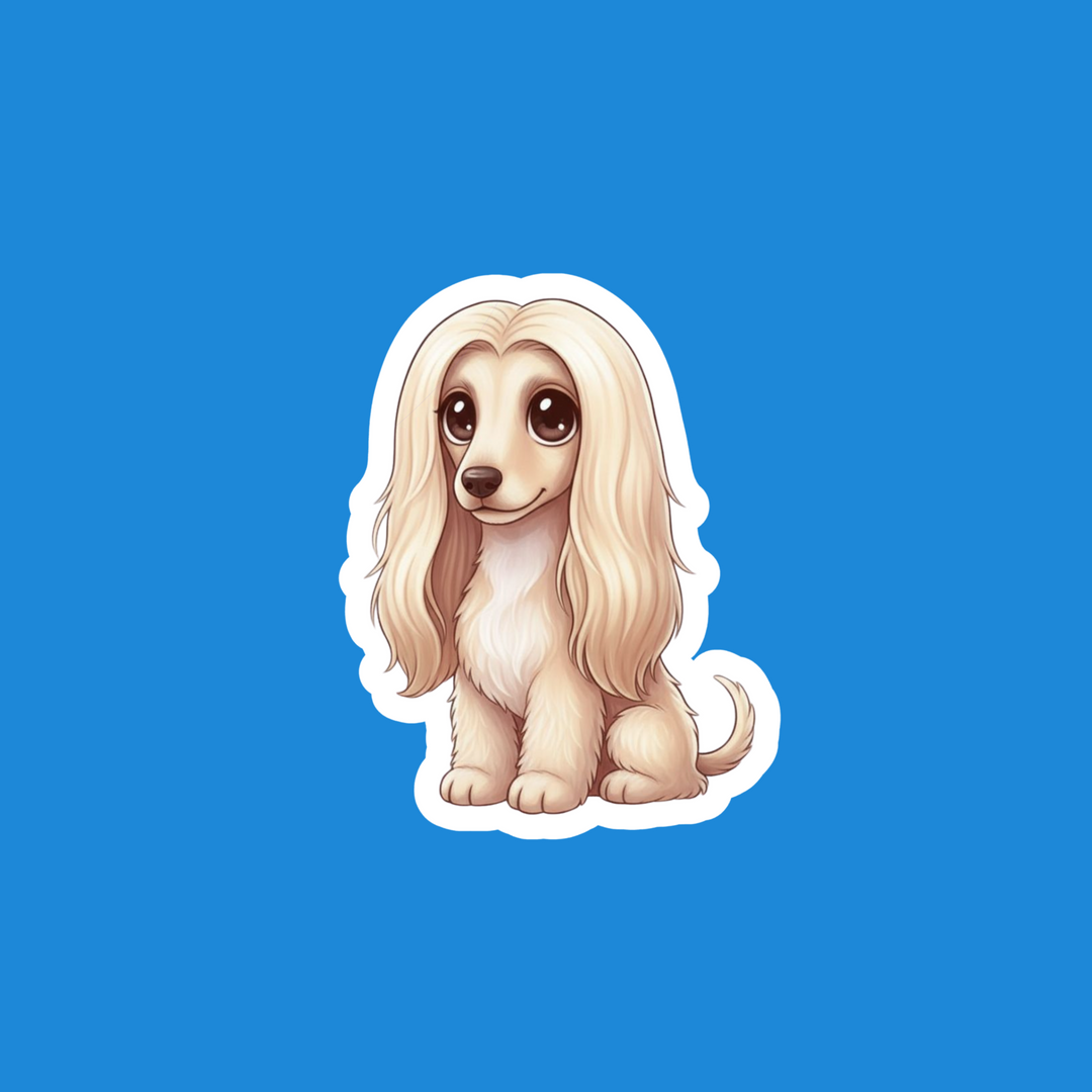 Afgan Hound Beige Kawaii