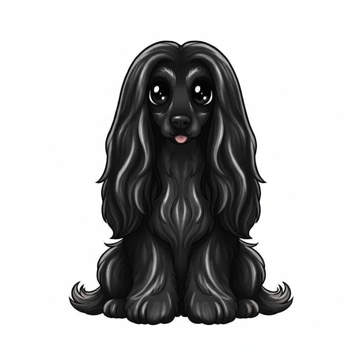Afghan Hound Vinyl Sticker | Kawaii Dog Art | Cute Afghan Hound Lover Gift | 3” Water-Resistant Vinyl | 9 Coat Variants - Designs by Mysh