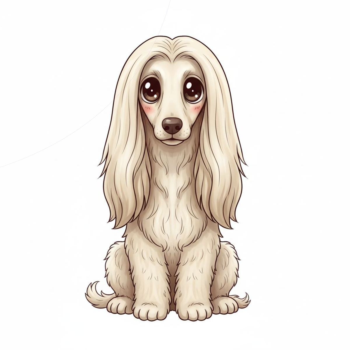 Afghan Hound Vinyl Sticker | Kawaii Dog Art | Cute Afghan Hound Lover Gift | 3” Water-Resistant Vinyl | 9 Coat Variants - Designs by Mysh