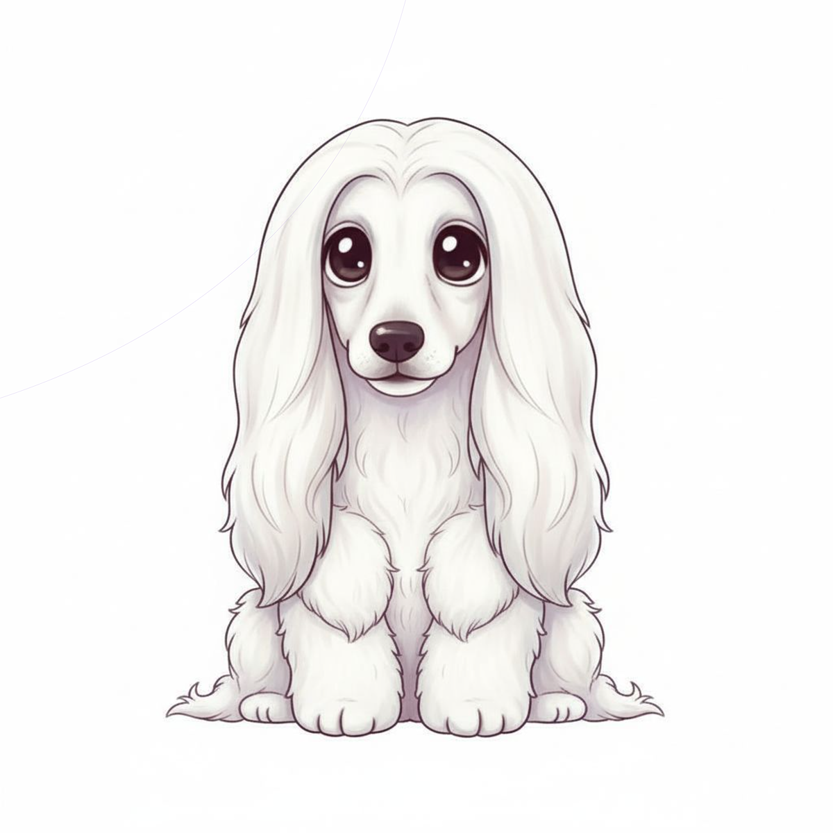 Afghan Hound Vinyl Sticker | Kawaii Dog Art | Cute Afghan Hound Lover Gift | 3” Water-Resistant Vinyl | 9 Coat Variants - Designs by Mysh