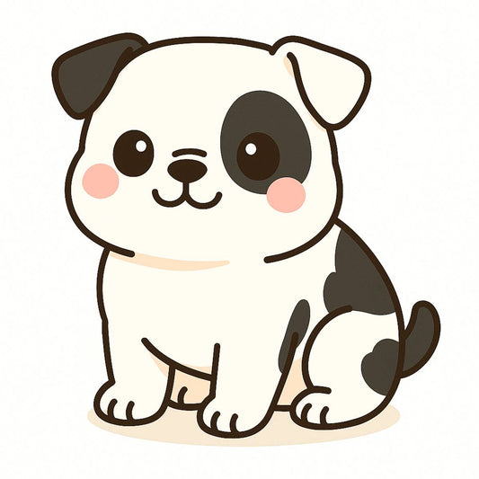 American Bulldog Kawaii Stickers | Cute Dog Vinyl Decal | Water-Resistant Die Cut Sticker | 3 Inch | Laptop, Water Bottle, Journal