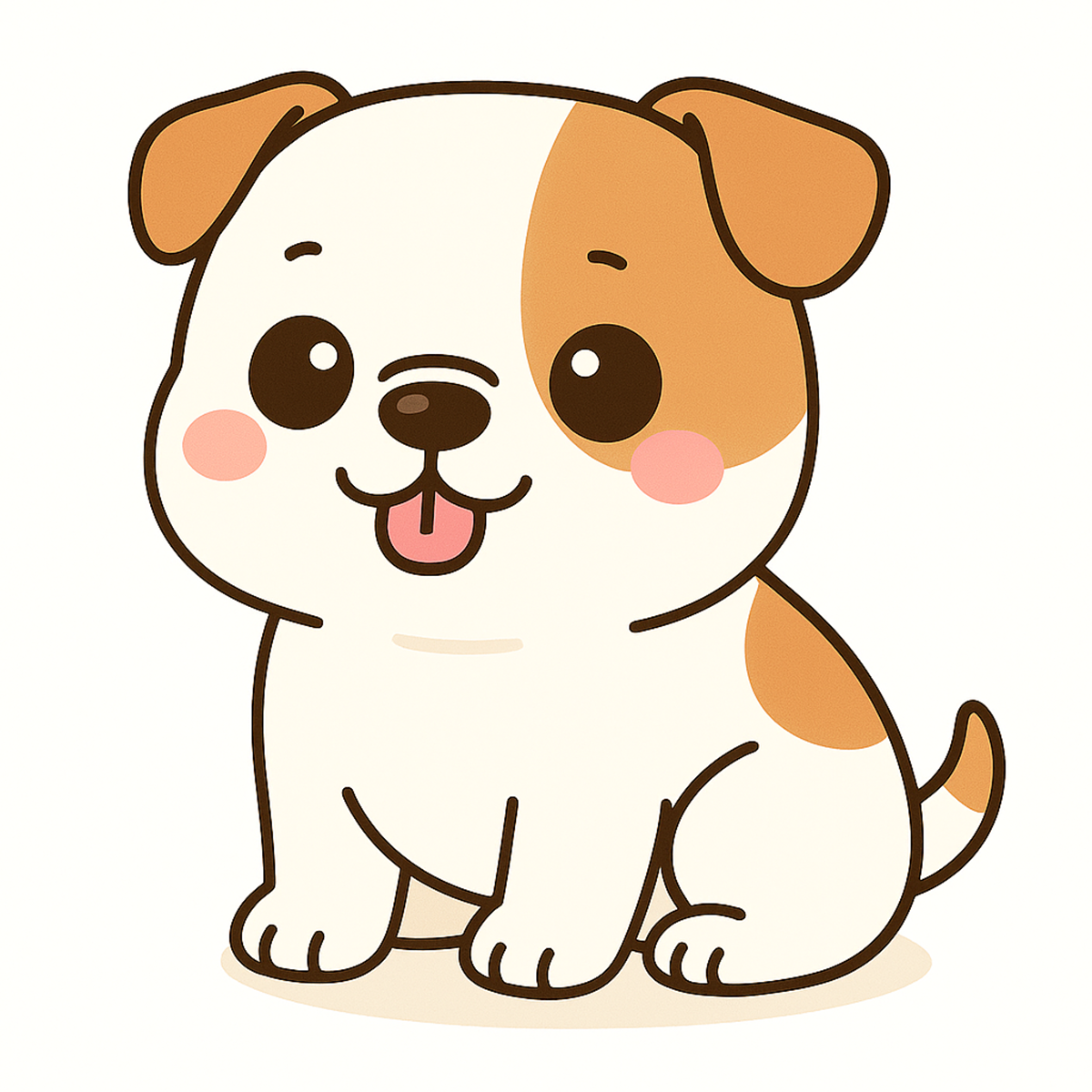 American Bulldog Kawaii Stickers | Cute Dog Vinyl Decal | Water-Resistant Die Cut Sticker | 3 Inch | Laptop, Water Bottle, Journal