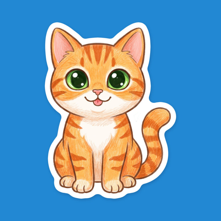 American Shorthair Orange Tabby Cat kawaii fridge magnet – Designs by Mysh