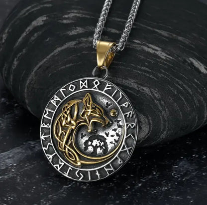 Asgard Crafted Circular Horn Rune Pendant Chain - Designs by Mysh