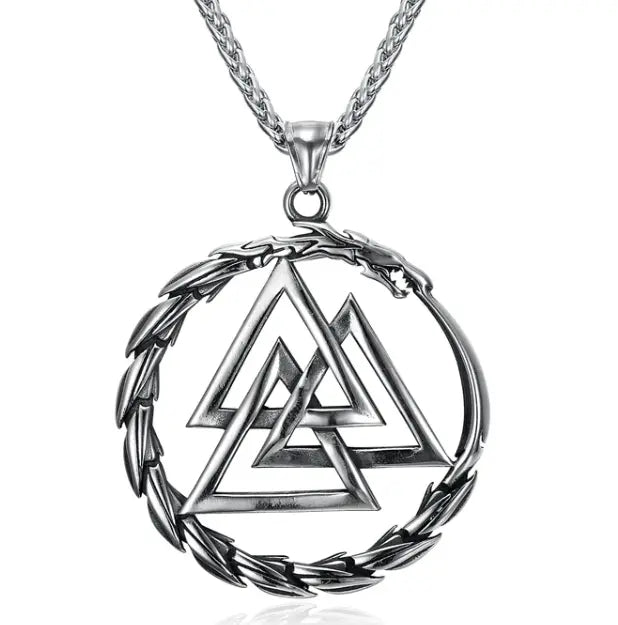 Asgard Crafted Circular Horn Rune Pendant Chain - Designs by Mysh