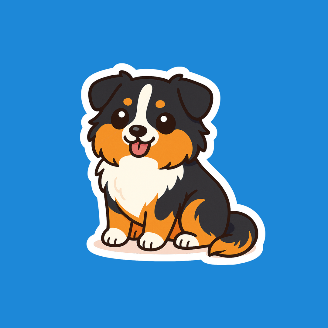 Australian Shepherd Black Tri Kawaii Flexible Fridge Magnet – Designs by Mysh