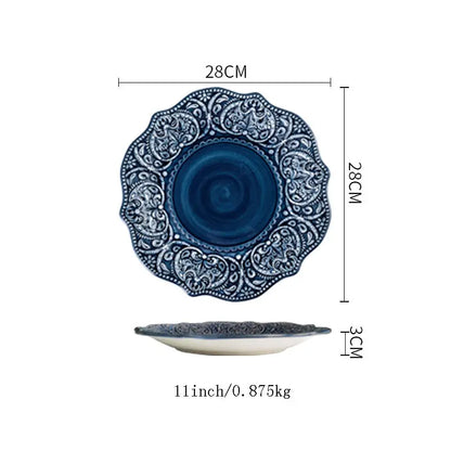 Baroque Dishware Household Bowl Nordic Style Ceramic Set - Designs by Mysh