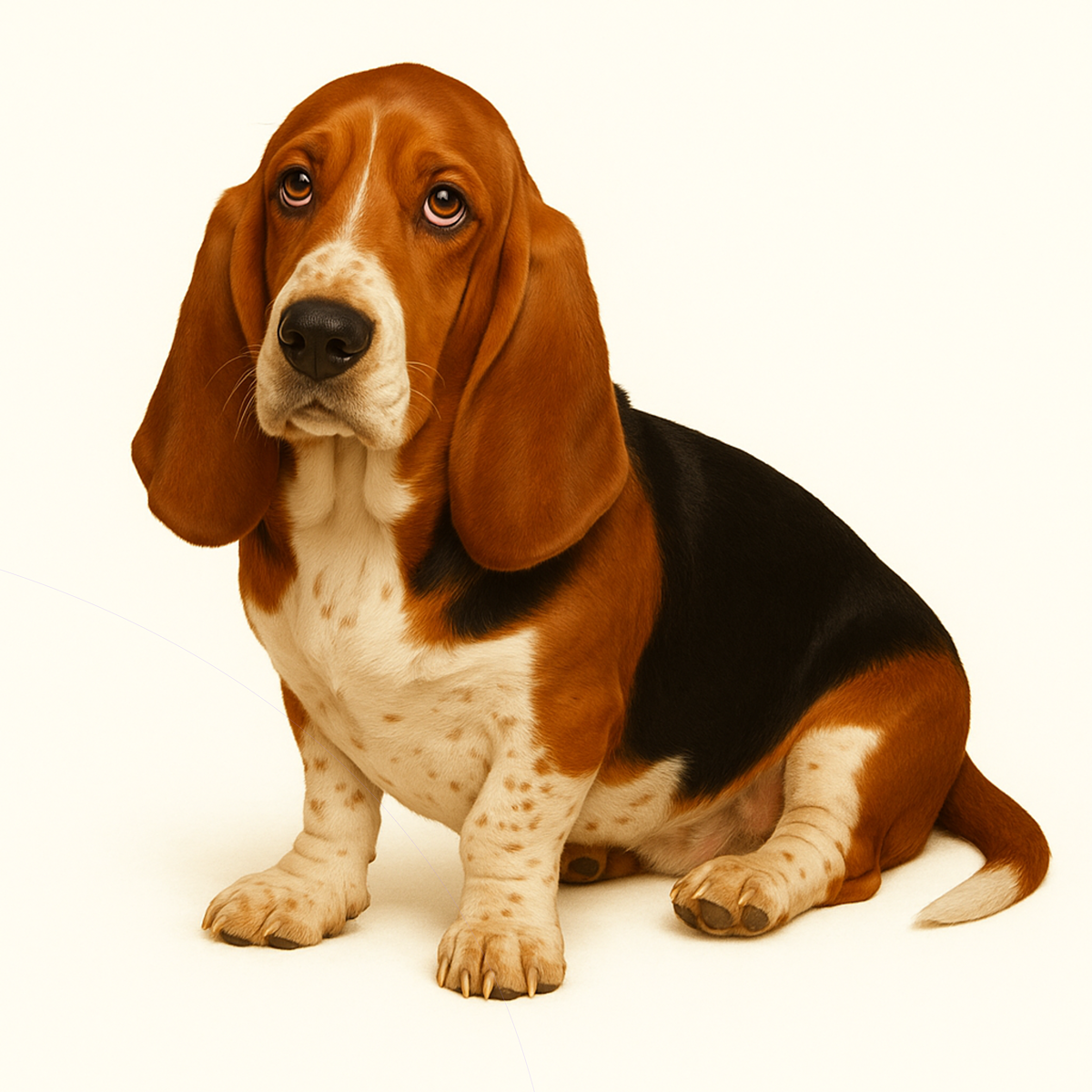 Basset Hound Dog Stickers – Watercolor Vinyl Sticker, 3” Durable Pet Decal for Laptop, Water Bottle, Journal