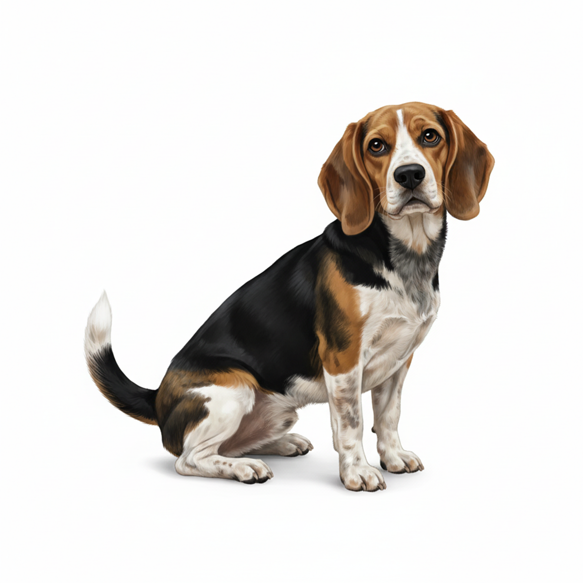 Beagle Watercolor Style - Vinyl Stickers