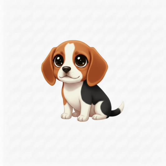 Beagle Kawaii Style - Vinyl Stickers
