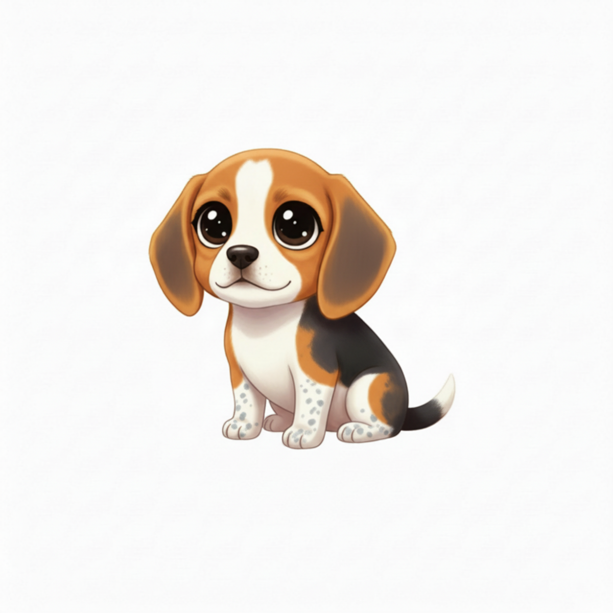 Beagle Kawaii Style - Vinyl Stickers
