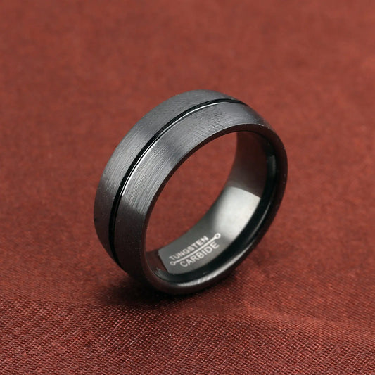 Black titanium steel ring - Designs by Mysh