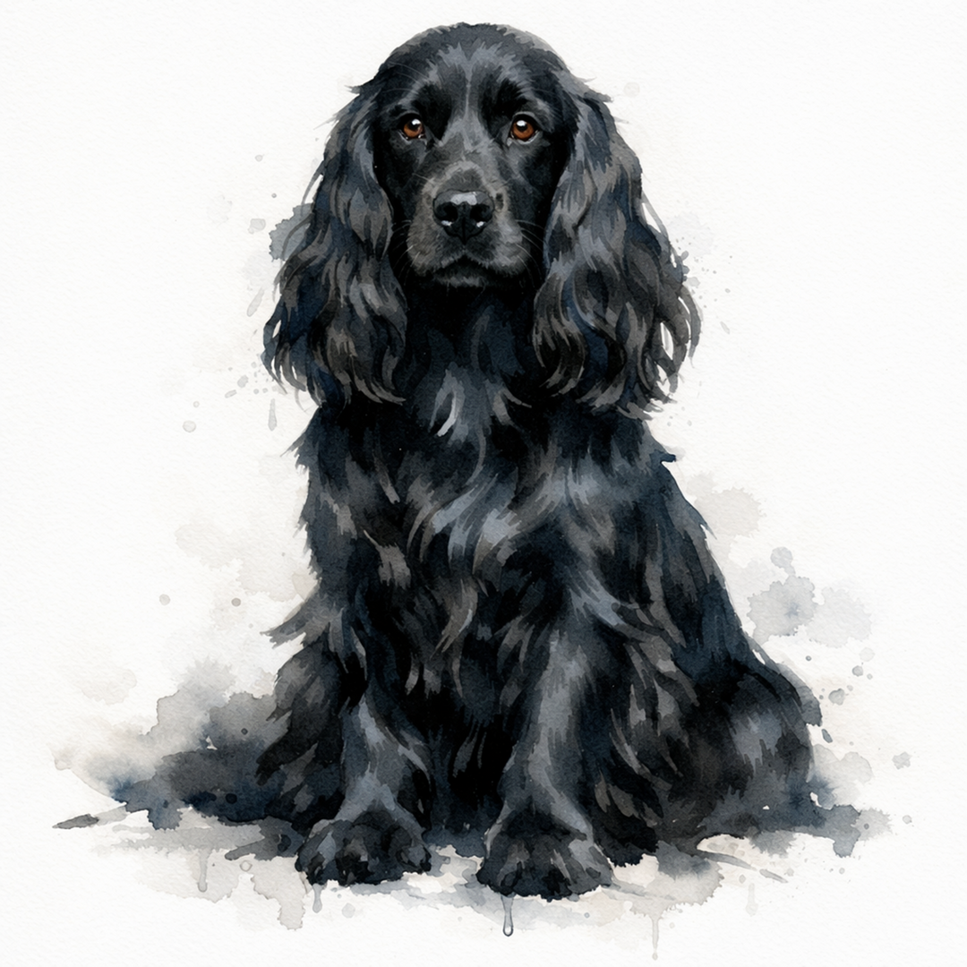 English Cocker Spaniel Black Vinyl Sticker - Designs by Mysh