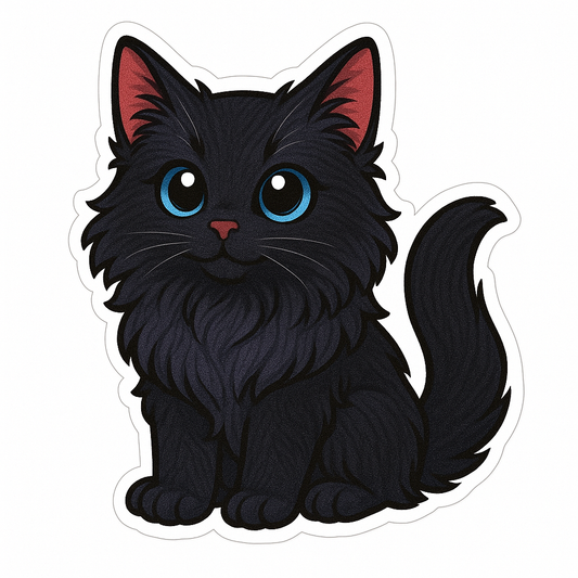 Maine Coon Cat Magnet – Cute Die-Cut Kawaii Fridge Magnet