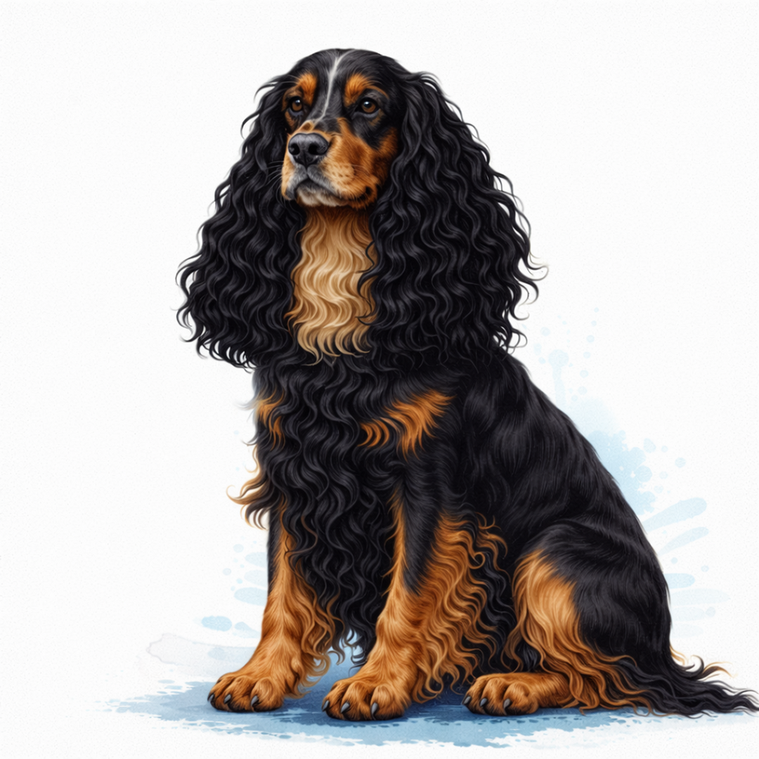 English Cocker Spaniel Black and Tan Vinyl Sticker - Designs by Mysh