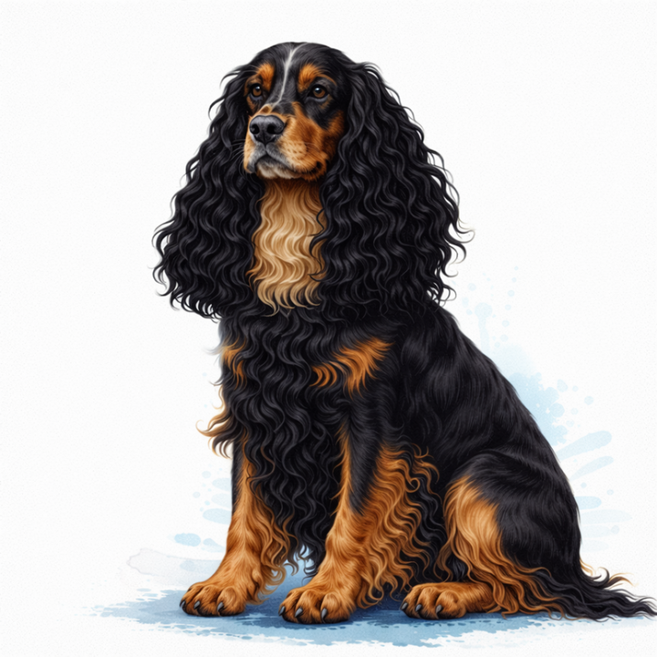 English Cocker Spaniel Black and Tan Vinyl Sticker - Designs by Mysh