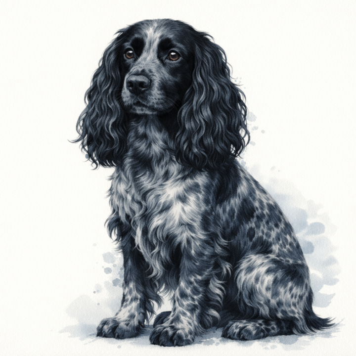 English Cocker Spaniel Blue Roan Vinyl Sticker - Designs by Mysh