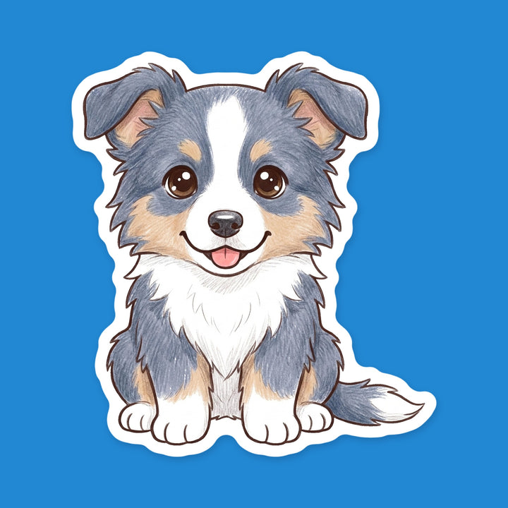 Border Collie Blue kawaii vinyl sticker – Designs by Mysh