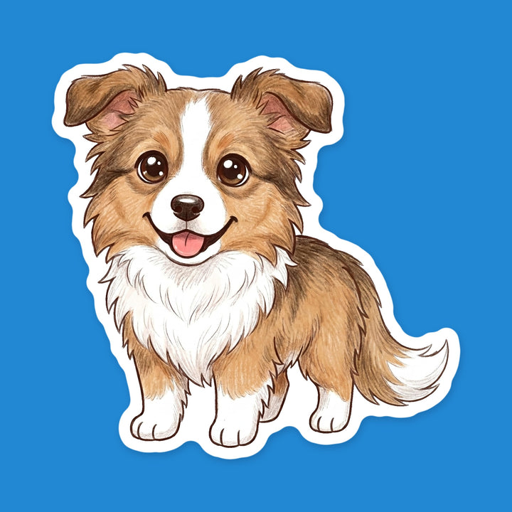 Border Collie Sable kawaii vinyl sticker – Designs by Mysh