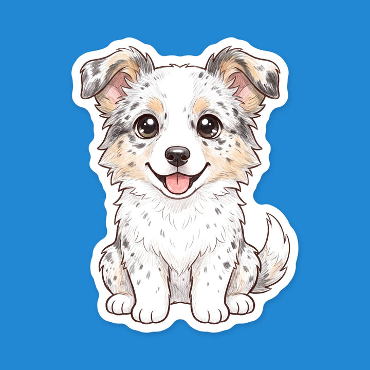 Border Collie White Ticked kawaii fridge magnet – Designs by Mysh