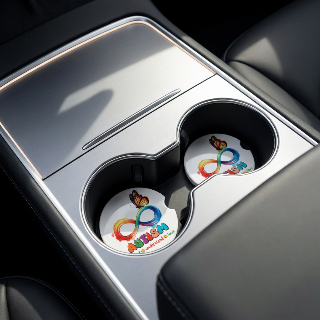 Autism Acceptance – Ceramic Car Coasters